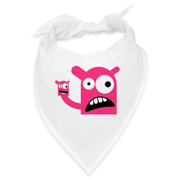 Ein Monster mit einer Monster-Puppe - Bandana - Weiß - Vorne