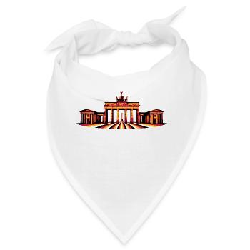 Brandenburger Tor (Berlin / Deutschland) - Bandana - Weiß - Vorne