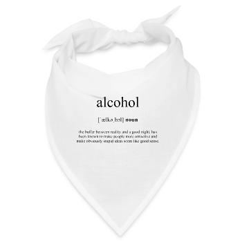 Alcohol (Alkohol) Definition Dictionary - Bandana - Weiß - Vorne