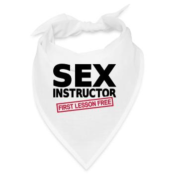 Sex Instructor - Bandana - Weiß - Vorne