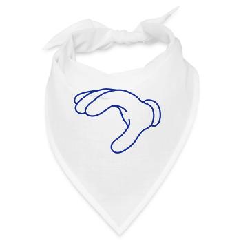 Hand - Bandana - Weiß - Vorne