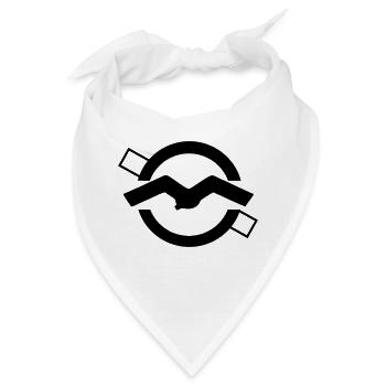 Segelflugzeug Flugplatz Logo ICAO - Bandana - Weiß - Vorne