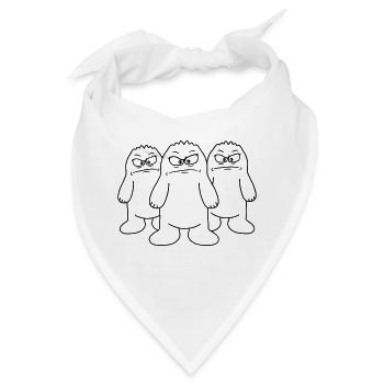 Angry Yetis - Bandana - Weiß - Vorne