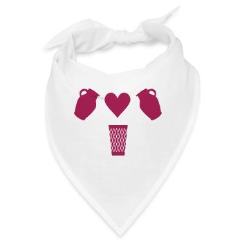 Bembel Love - Apfelwein und Geripptes - Bandana - Weiß - Vorne