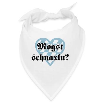 Mogst schnaxln - Bandana - Weiß - Vorne