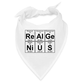 Re-Al-Ge-Ni-U-S (real genius) - Full - Bandana - Weiß - Vorne
