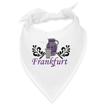 Frankfurt - Bembel - Geripptes - Bandana - Weiß - Vorne
