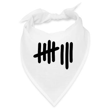 8 - Nummer - Bandana - Weiß - Vorne