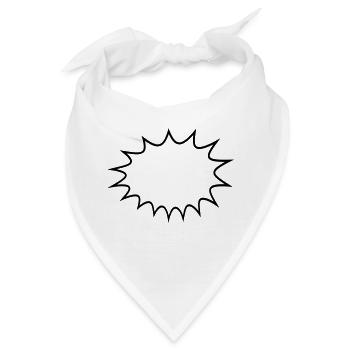 sprechblase comic cartoon denkblase rahmen umrandu - Bandana - Weiß - Vorne