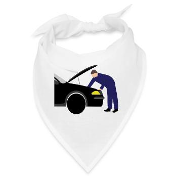 mechanic Automeachinker Werkstatt 3 687 - Bandana - Weiß - Vorne