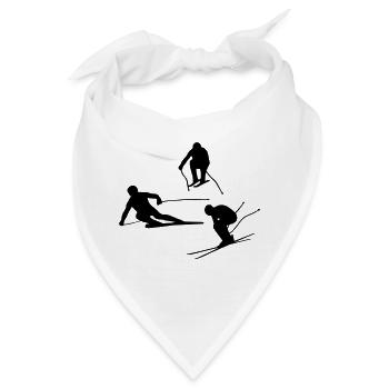 Skifahrer - Bandana - Weiß - Vorne