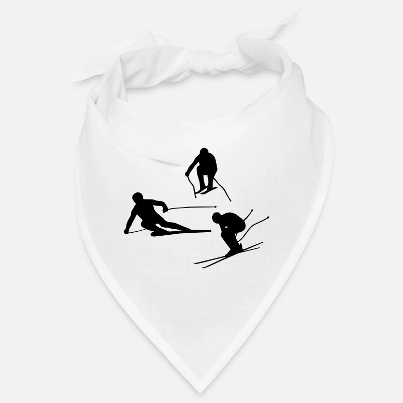 Skifahrer - Bandana - Weiß