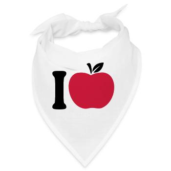 I Love Apple - Bandana - Weiß - Vorne