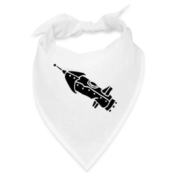 space shuttle space ship Rakete rocket satellite - Bandana - Weiß - Vorne