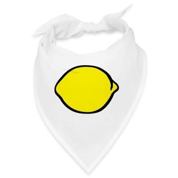 Zitrone - Bandana - Weiß - Vorne