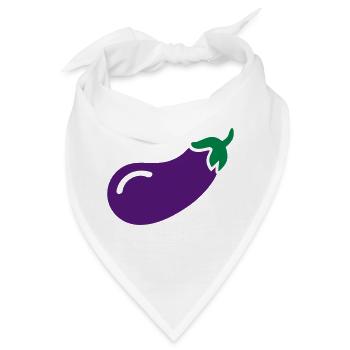 Aubergine - Bandana - Weiß - Vorne