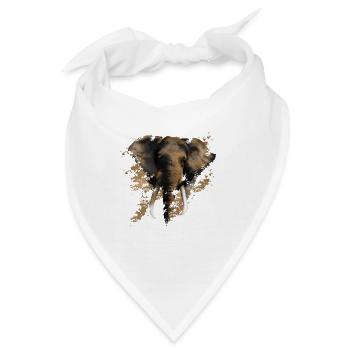 Elefant - Bandana - Weiß - Vorne