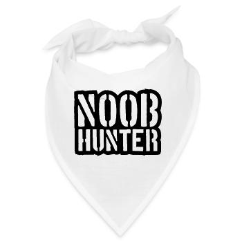 Shooter Noob Hunter Logo Design - Bandana - Weiß - Vorne
