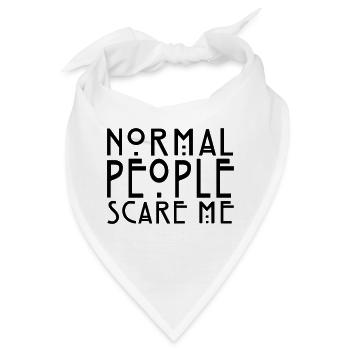Normal People Scare Me - KOLESON COUTURE - Bandana - Weiß - Vorne