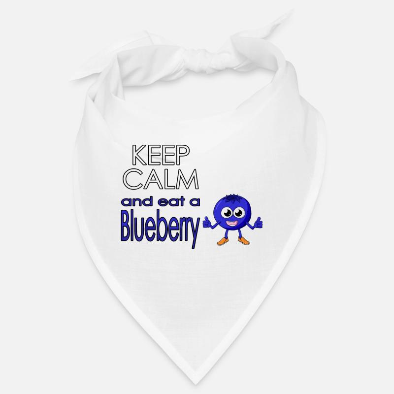 Keep calm and eat a blueberry - Blaubeere essen Bandana