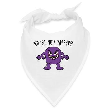 Wo ist mein Kaffee? - Bandana - Weiß - Vorne