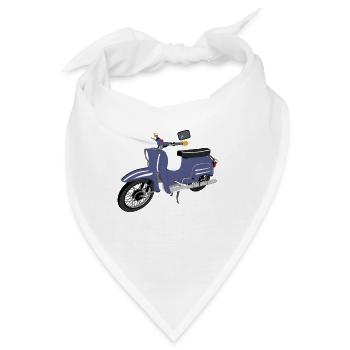 Simson Schwalbe blau - Bandana - Weiß - Vorne