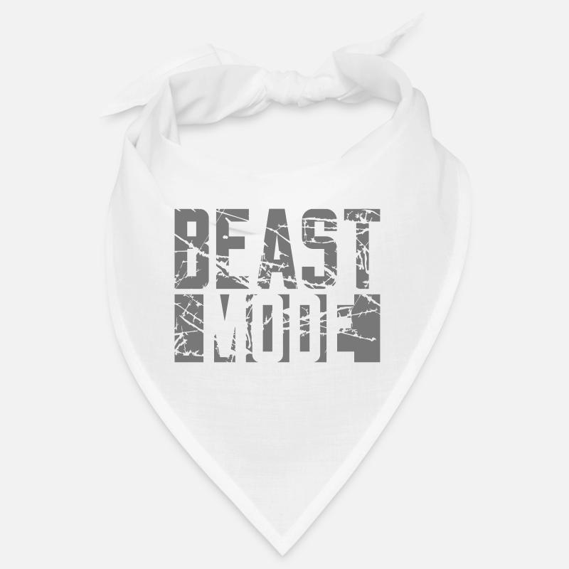 scratch cracks stamp design logo monster mode on Bandana