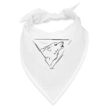 Wolf Triangle - Bandana - Weiß - Vorne