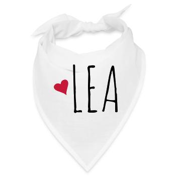Coole Lea Geschenke mit Herz - Bandana - Weiß - Vorne