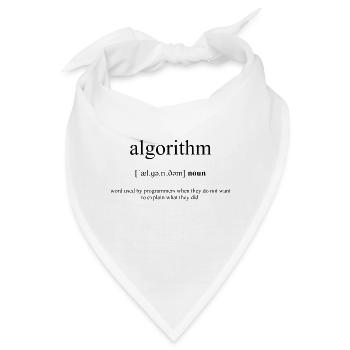 Algorithm (Algorithmus) Definition Dictionary - Bandana - Weiß - Vorne