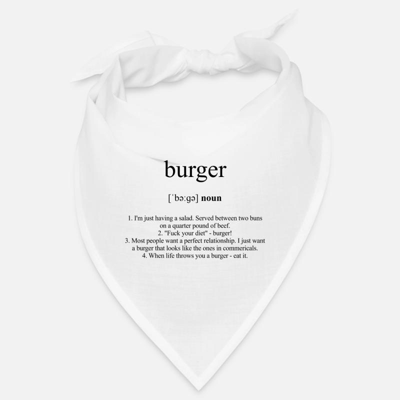 Burger (Hamburger) Definition Dictionary Bandana