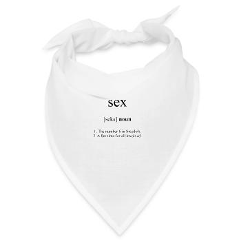 Sex (Akt der Liebe) Definition Dictionary - Bandana - Weiß - Vorne