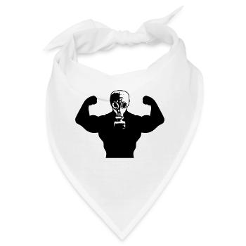 muskeln bodybuilder gas maske schutz stark kerl de - Bandana - Weiß - Vorne