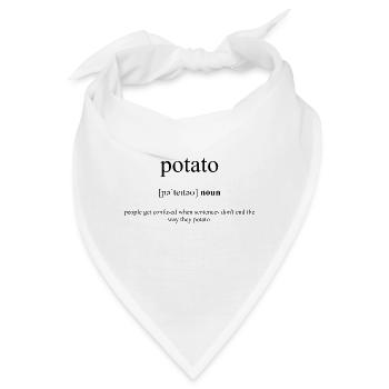 Potato (Kartoffel) Definition Dictionary - Bandana - Weiß - Vorne