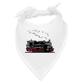 dampflok lokomotive alt romantik - Bandana - Weiß - Vorne