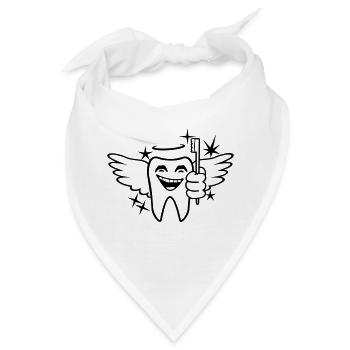 Zahnfee / tooth fairy (1c) - Bandana - Weiß - Vorne