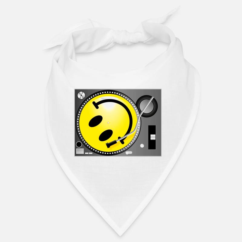 Smiley Record Player Bandana