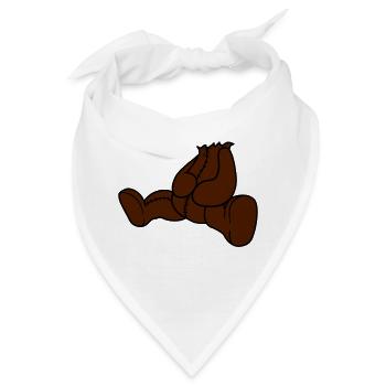 kopf abgerissen geköpft tot mord kopflos teddy bär - Bandana - Weiß - Vorne