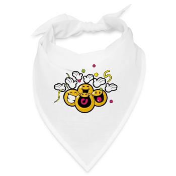 Smiley New Year Celebrating - Bandana - Weiß - Vorne