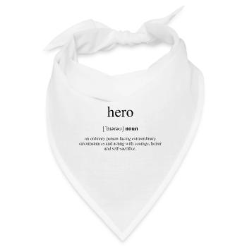 Hero (Hero) Definition Dictionary - Bandana - Weiß - Vorne