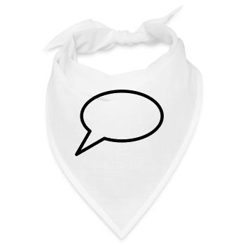 Sprechblase Symbol zum personalisieren - Bandana - Weiß - Vorne