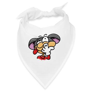 Popeln - Nase bohren - Bandana - Weiß - Vorne