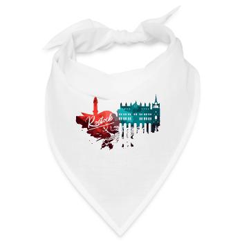 Rostock Skyline - Bandana - Weiß - Vorne