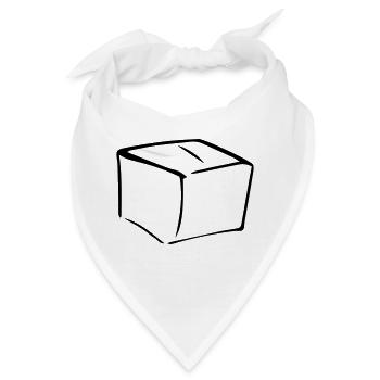 Packet,Papier,Post,Geschäft,Kasten,Versand - Bandana - Weiß - Vorne