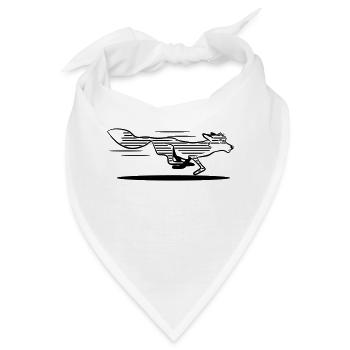 Fuchs laufen rennen gestreift - Bandana - Weiß - Vorne