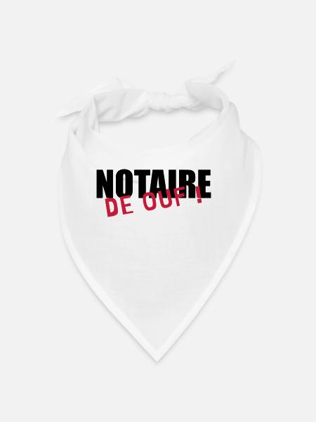 notaire / notariat / justice / droit - Bandana - blanc