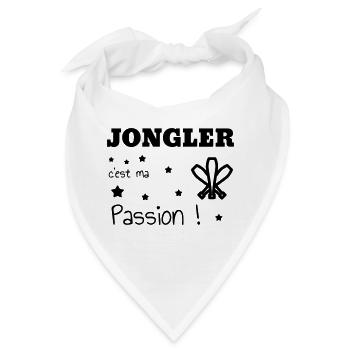Jongleur / Jonglieren / Jongleurin / Zirkus - Bandana - Weiß - Vorne
