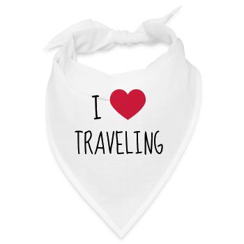 Reisen / Reisende / Urlaub / Tourismus - Bandana - Weiß - Vorne