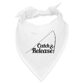 freilassen zurueck werfen catch and release angler - Bandana - Weiß - Vorne