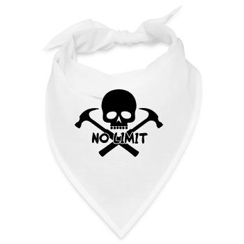 totenkopf hammer / skull hammer - Bandana - Weiß - Vorne